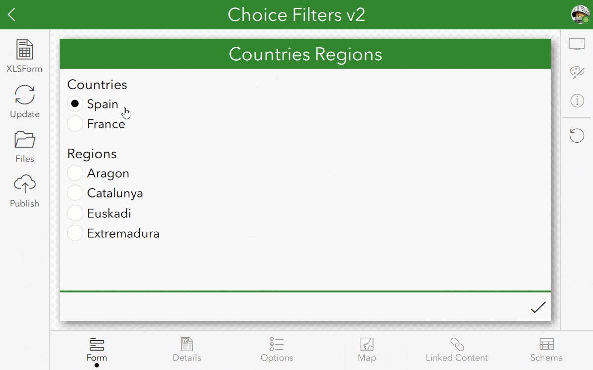 Survey123 Choice Filters